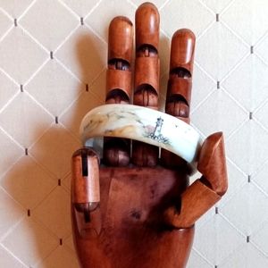 HAND PAINTED BANGLE BRACELET"LIGHTHOUSE",